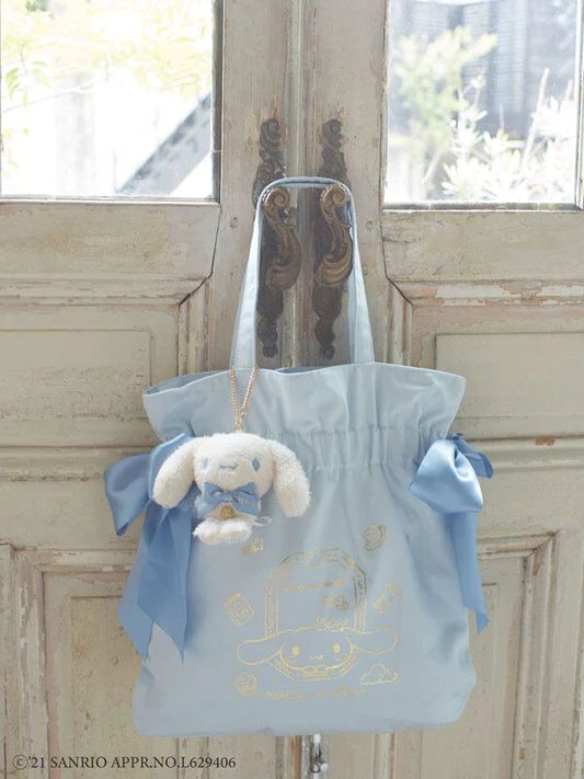Maison de Fleur Sanrio Bag Cinnamoroll Ribbon Tote Bag ( charm is not included)
