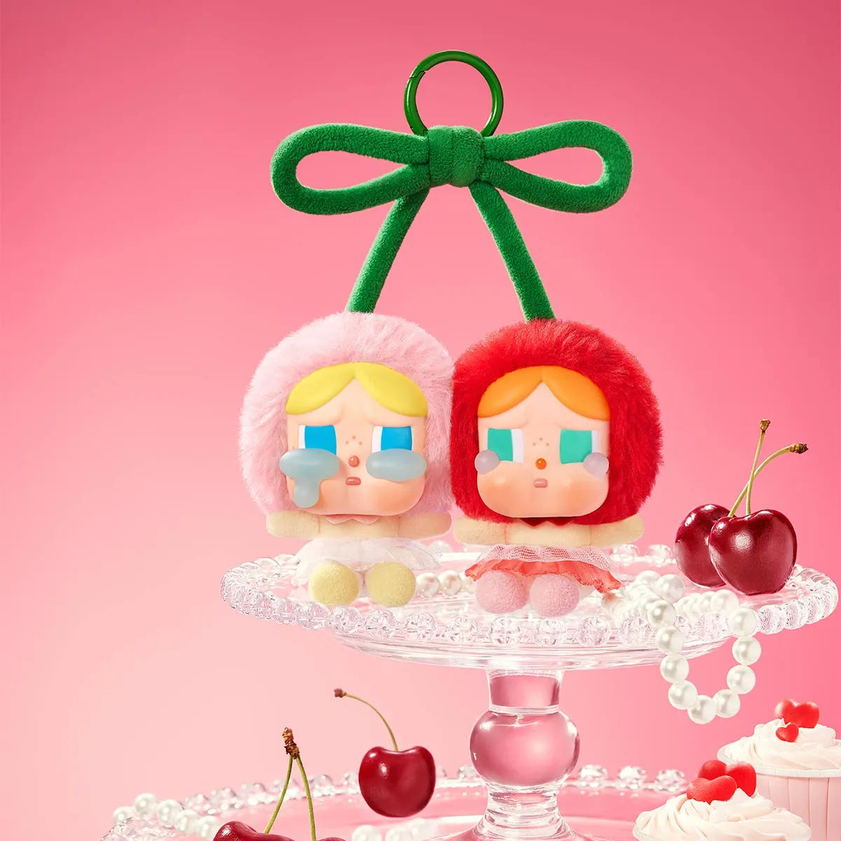 CRYBABY Crying For Love Series-Vinyl Plush Hanging Card (Love You Cherry Much) authentic only. Full refund if proven fake