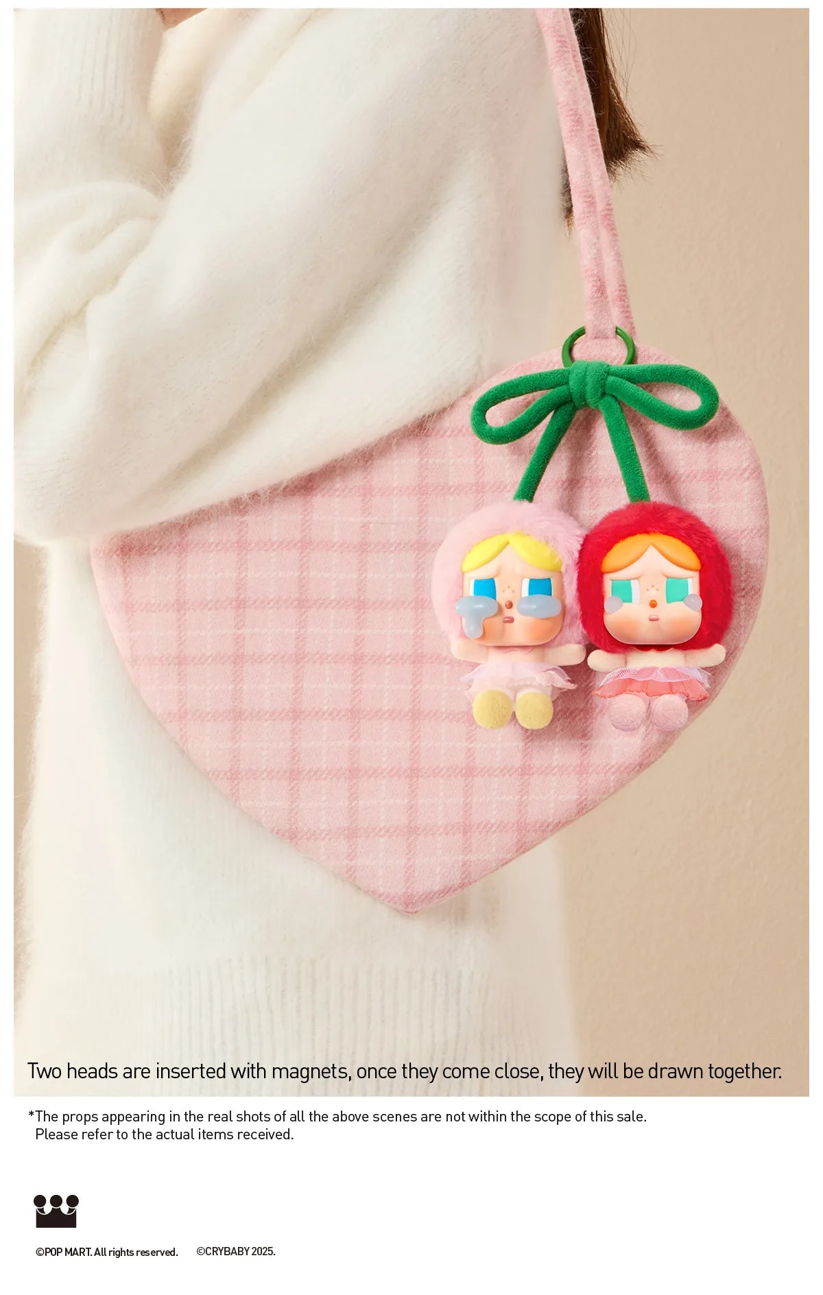 CRYBABY Crying For Love Series-Vinyl Plush Hanging Card (Love You Cherry Much) authentic only. Full refund if proven fake