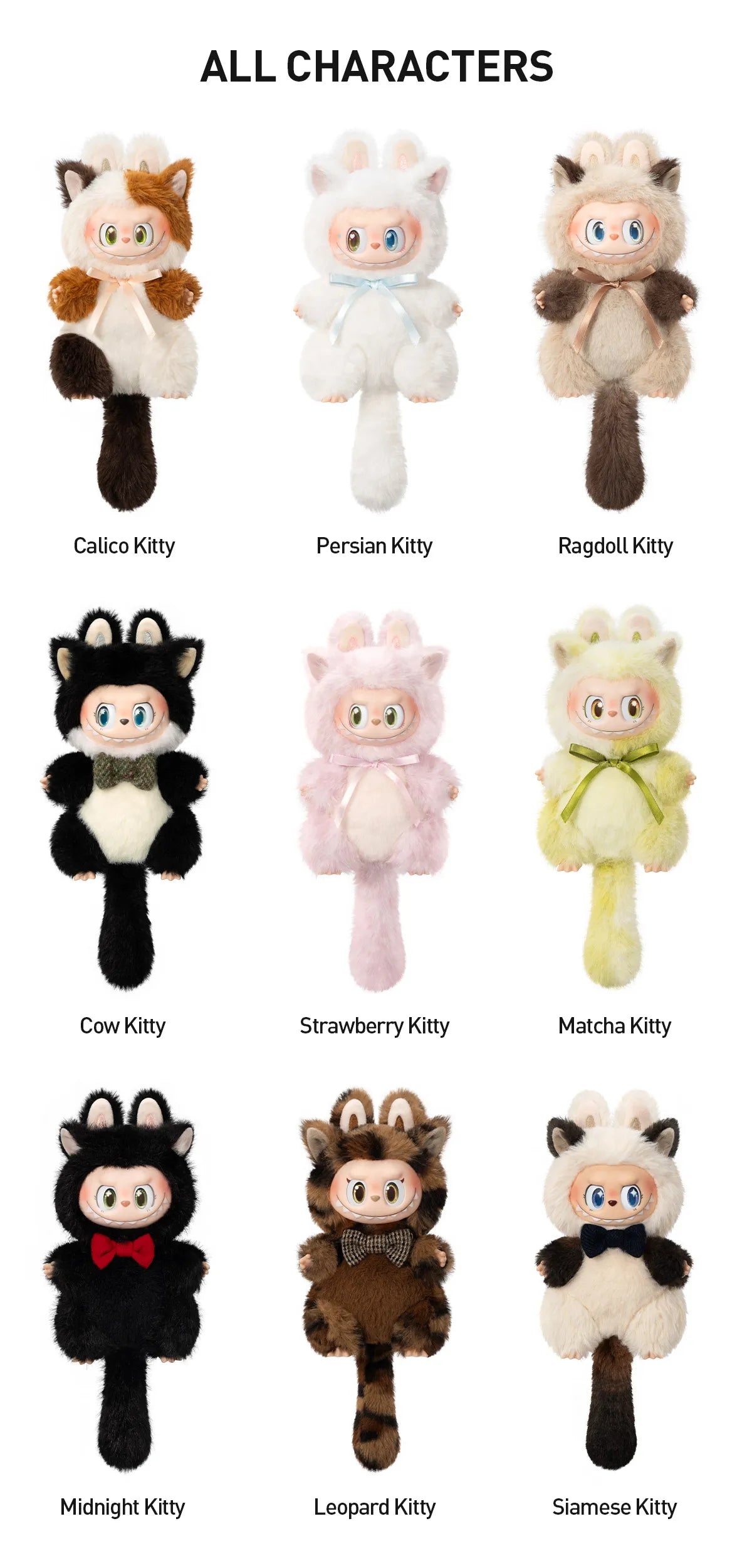 THE MONSTERS CAT MODE ON SERIES - Vinyl Plush Pendant Blind Box (PRE-ORDER) 1 Blind box