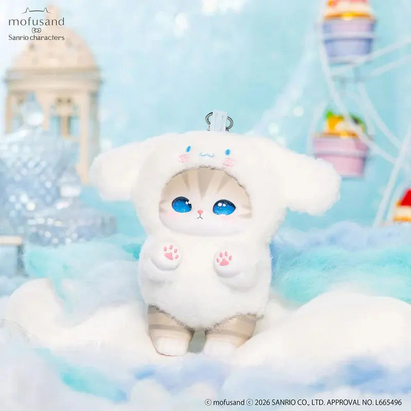 Mofusand X Sanrio Kiramekko Fluffy Kittens Vinyl Keychain ( 1 Blind Box) (PRE-ORDER)
