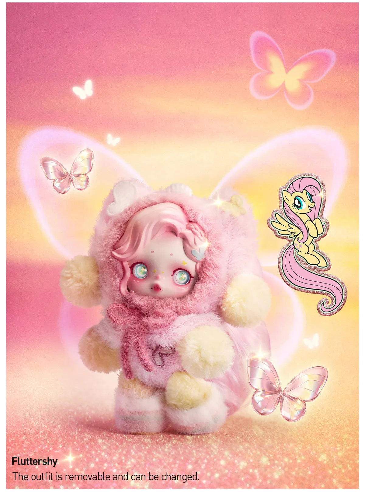 SKULLPANDA × My Little Pony Series Plush Doll Pendant 1 blind box