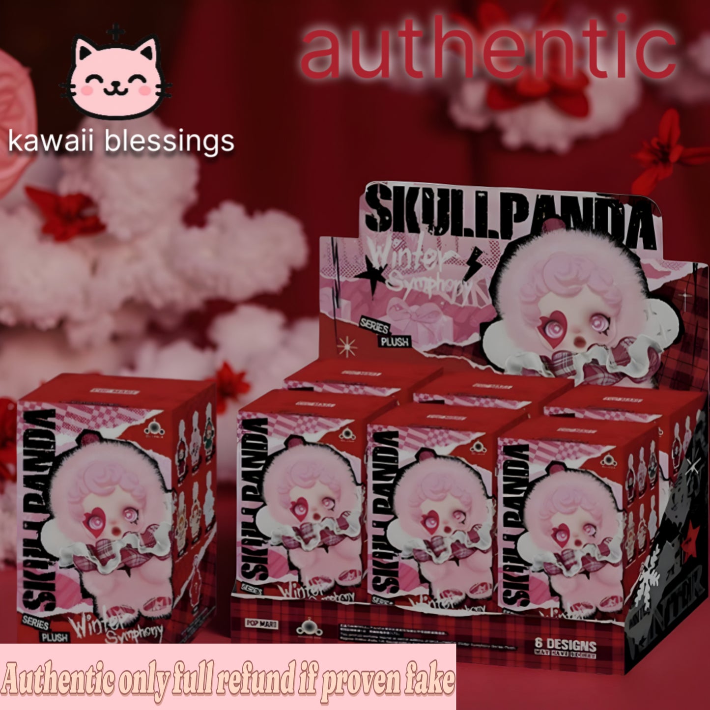 SKULLPANDA Winter Symphony Series Plush( 1 box) Authentic only full refund if proven fake