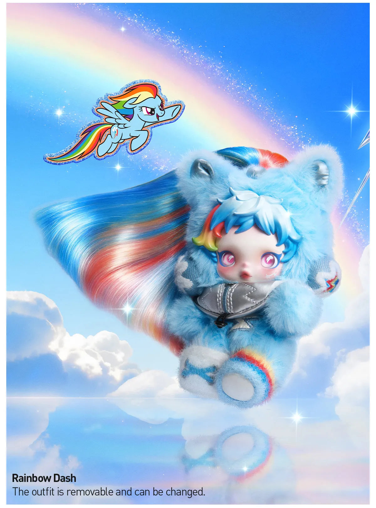 SKULLPANDA × My Little Pony Series Plush Doll Pendant 1 blind box
