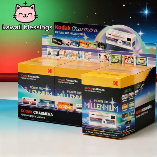 KODAK Charmera Keychain Digital Camera Blind Box - Millenium Single Box (Pack of 1) - Mini Camera Digicam Video Recording Bag Tag 1.6 Megapixels Micro SD Card Slot (no memory card included)