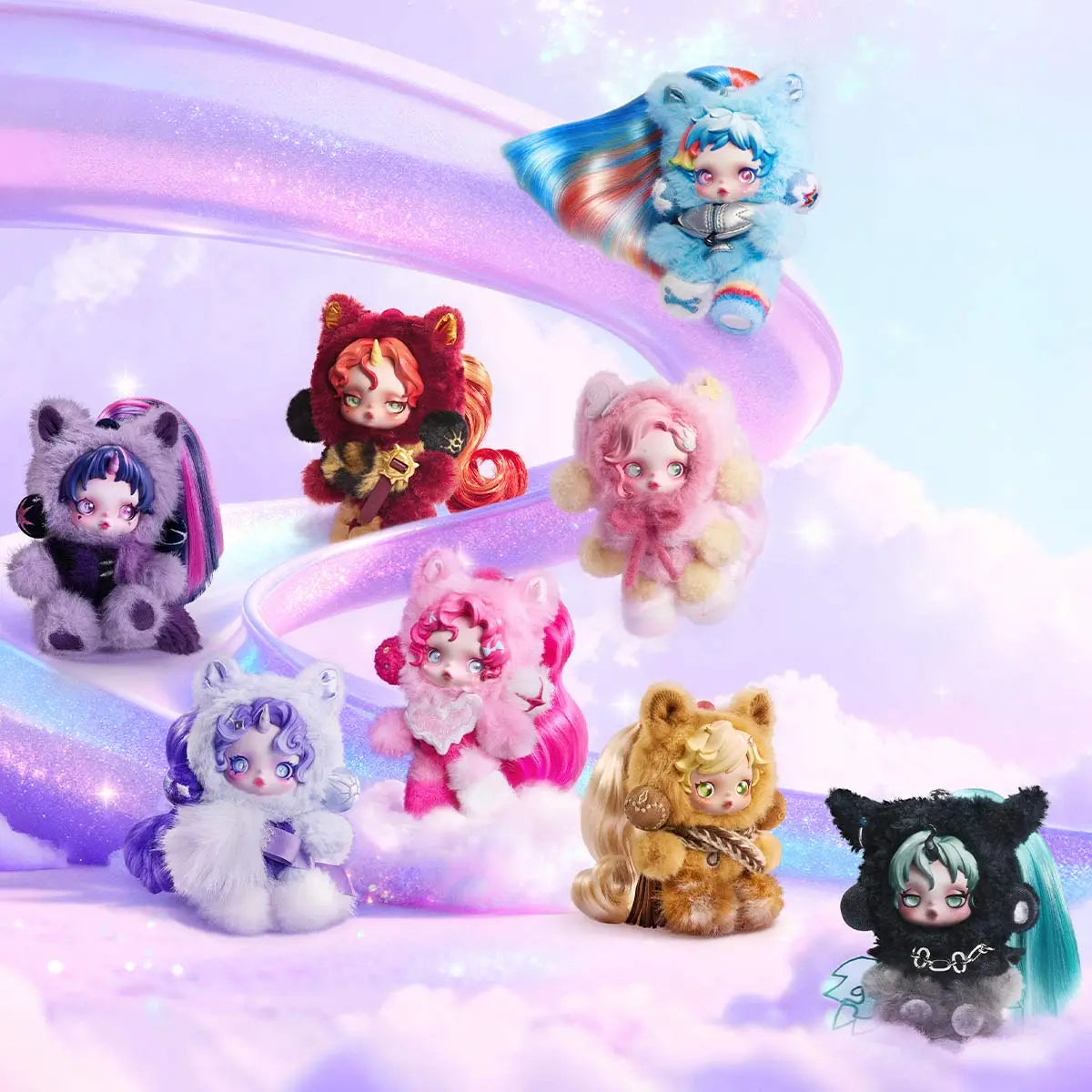 SKULLPANDA × My Little Pony Series Plush Doll Pendant 1 blind box