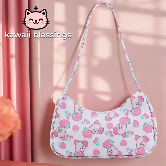 Kirby Pink Fruit Baguette Bag