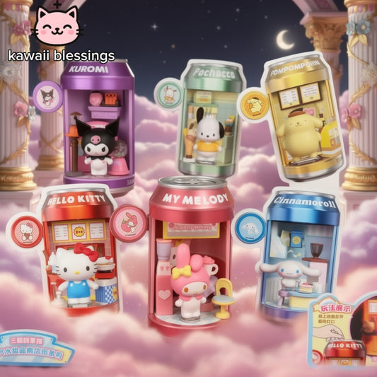 Official Sanrio Soda Can Dessert Shop ( 1 Blind Box)