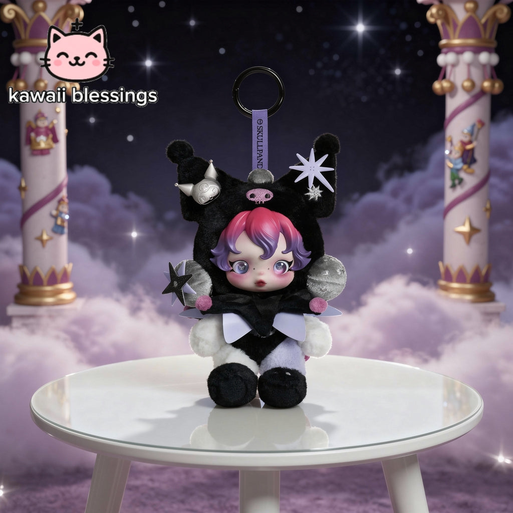 Skullpanda × Kuromi Plush Pendant