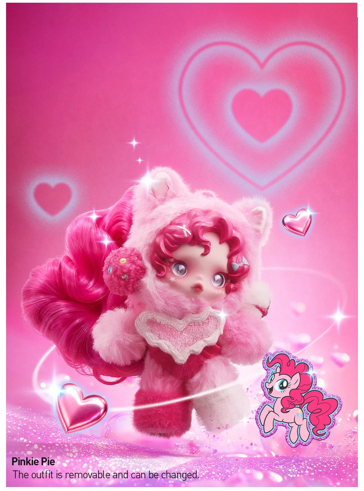 SKULLPANDA × My Little Pony Series Plush Doll Pendant 1 blind box