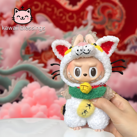 labubu outfits luckycat Maneki Neko (labubu not included)