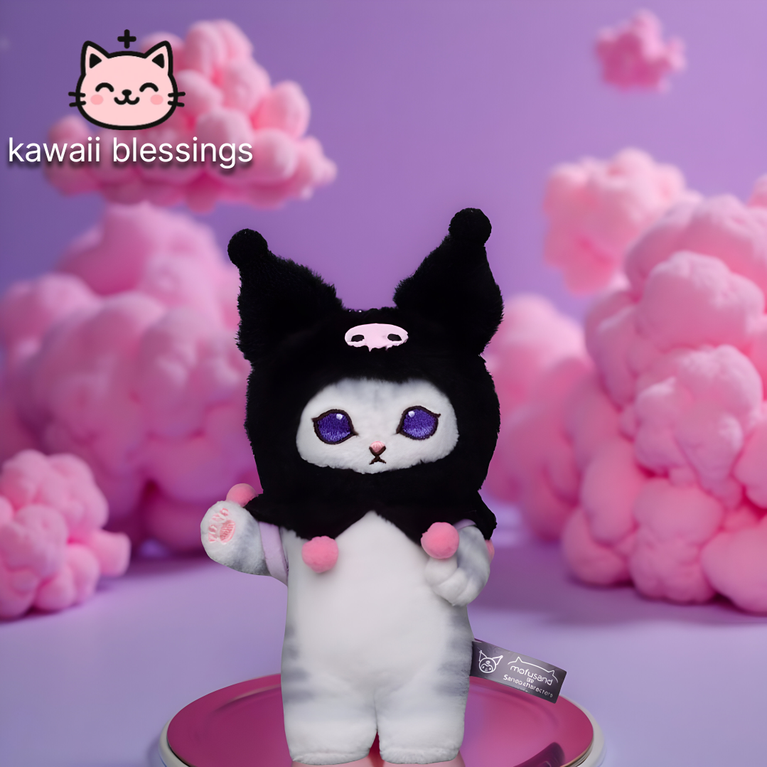 (Sanrio and Mofusand) Kuromi Cat Plush