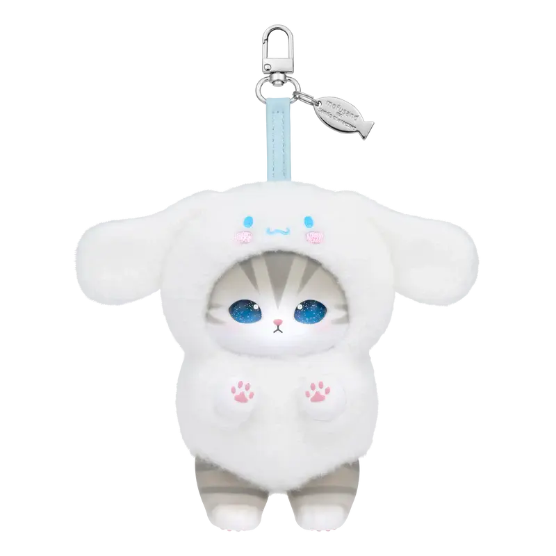 Mofusand X Sanrio Kiramekko Fluffy Kittens Vinyl Keychain ( 1 Blind Box) (PRE-ORDER)