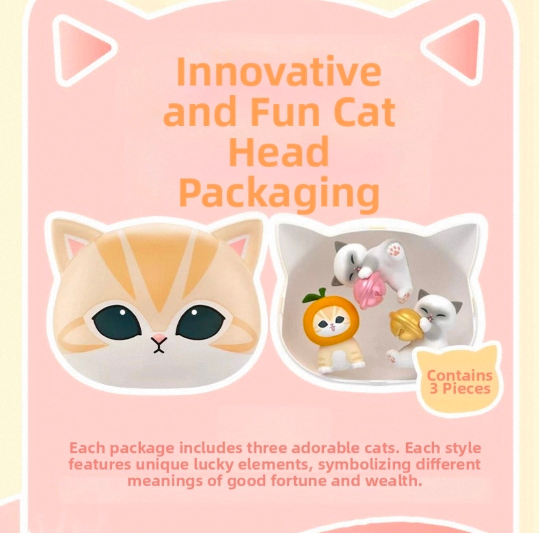 mofusand lucky cat mini cat head (1 blind box )