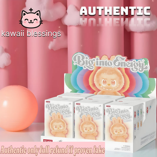 Blind Box POP MART Labubu The Monsters - Big into Energy Plush ( 1 box ) Authentic only full refund if proven fake