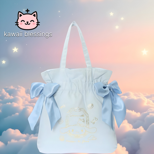 Maison de Fleur Sanrio Bag Cinnamoroll Ribbon Tote Bag ( charm is not included)