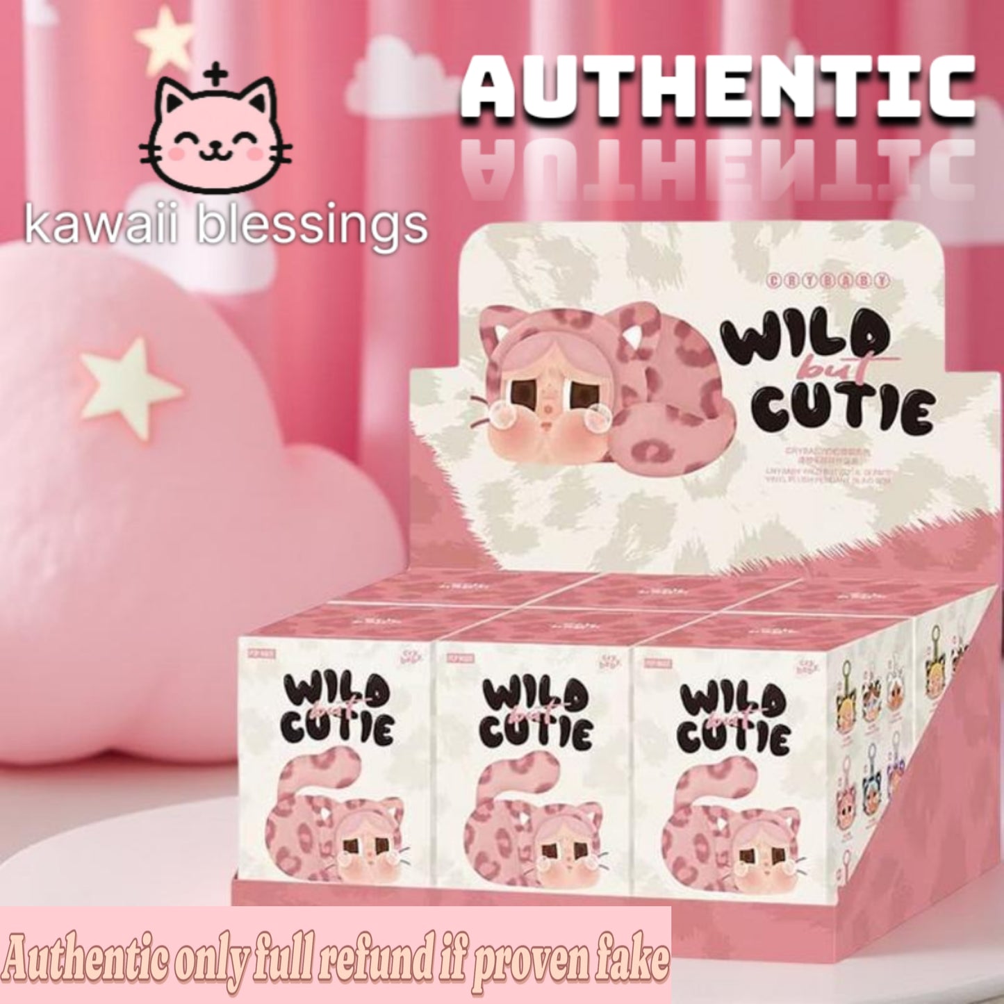 Blind Box POP MART CRYBABY - Wild But Cutie ( 1 box ) Authentic only full refund if proven fake