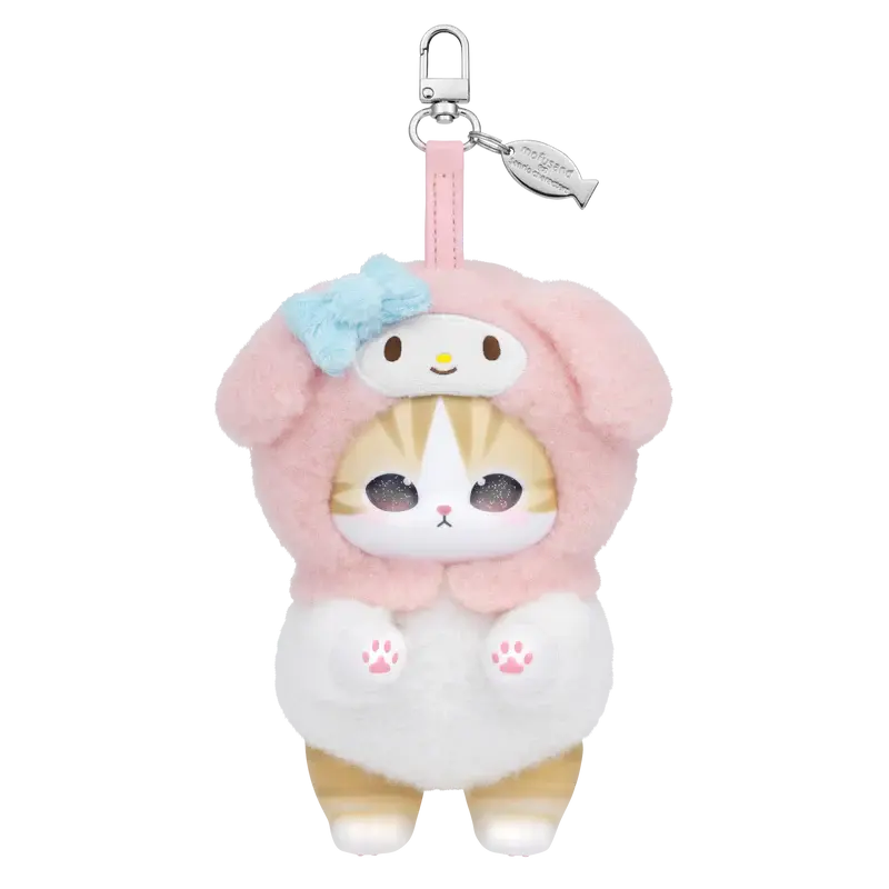Mofusand X Sanrio Kiramekko Fluffy Kittens Vinyl Keychain ( 1 Blind Box) (PRE-ORDER)