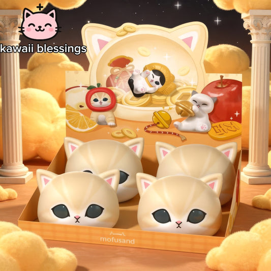 mofusand lucky cat mini cat head (1 blind box )