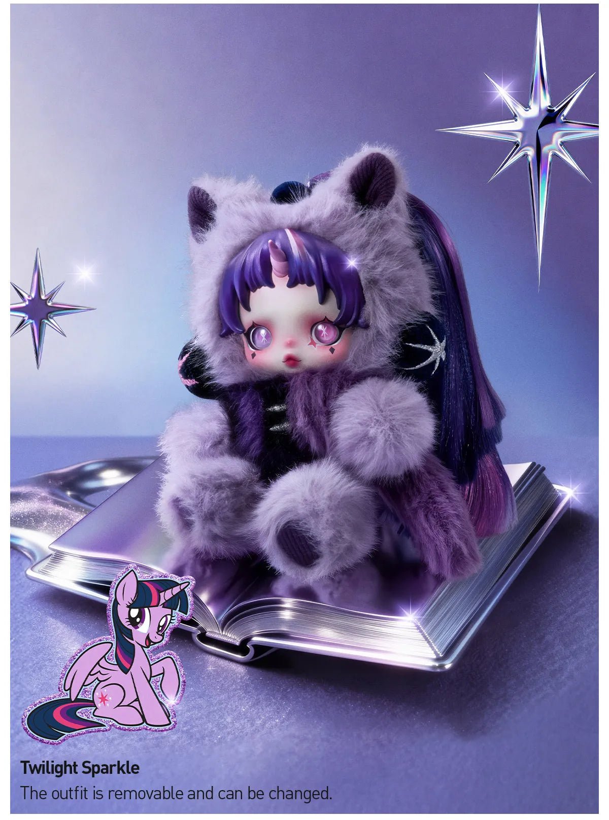 SKULLPANDA × My Little Pony Series Plush Doll Pendant 1 blind box