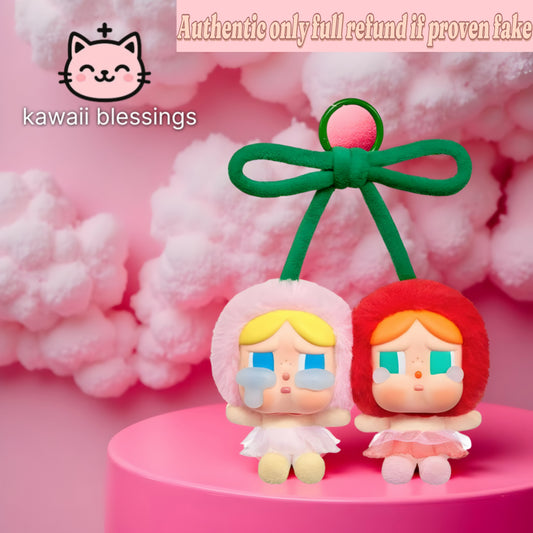CRYBABY Crying For Love Series-Vinyl Plush Hanging Card (Love You Cherry Much) authentic only. Full refund if proven fake